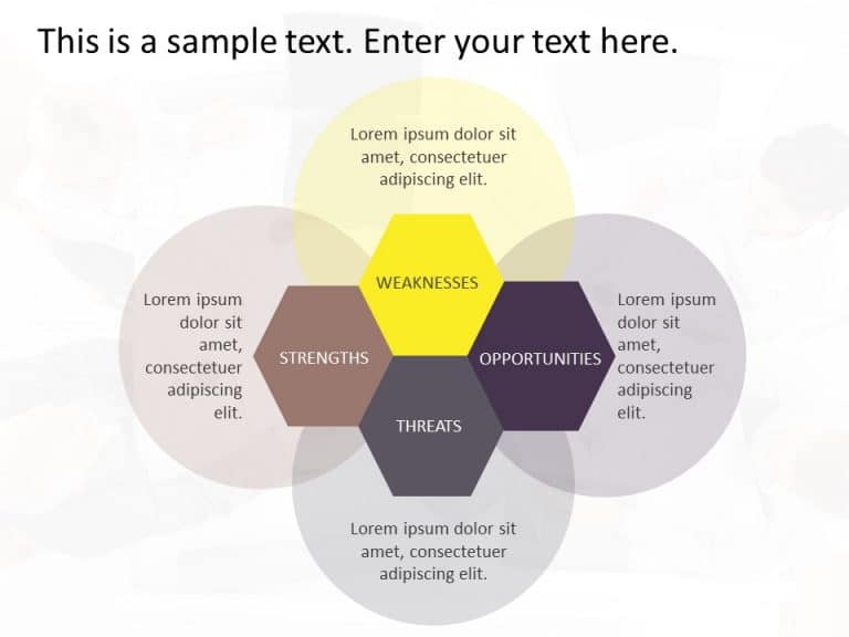 SWOT Analysis Hexagon PowerPoint Template & Google Slides Theme 10