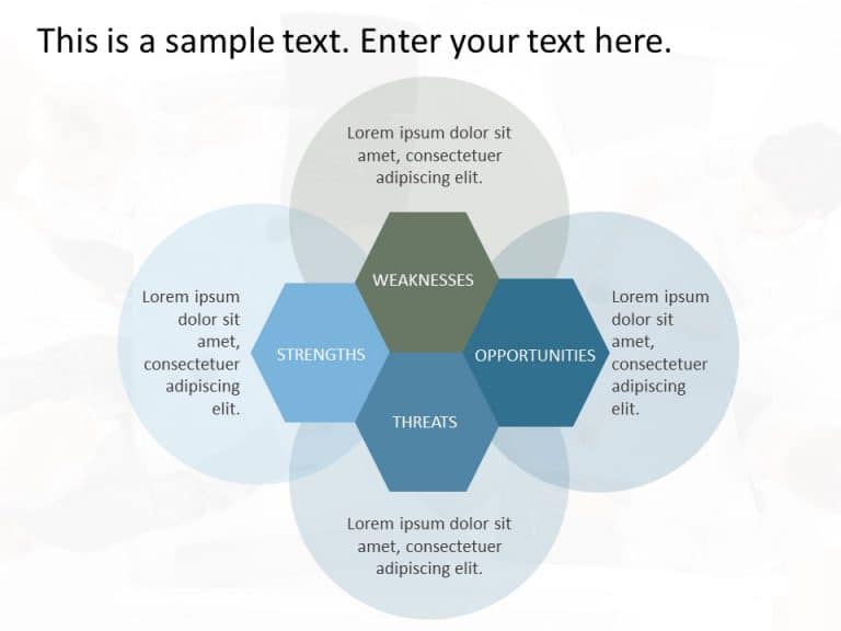 SWOT Analysis Hexagon PowerPoint Template