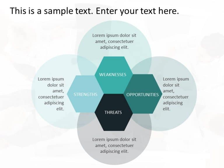 SWOT Analysis Hexagon PowerPoint Template & Google Slides Theme 12