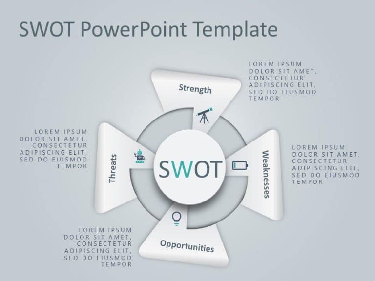 4 Steps Triangle SWOT PowerPoint Template & Google Slides Theme 12