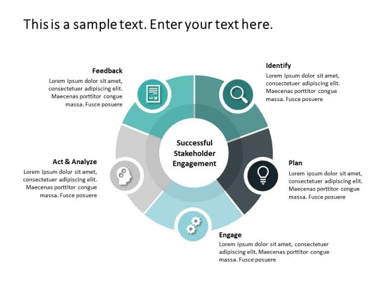 5 Steps Stakeholder Engagement PowerPoint Template | SlideUpLift