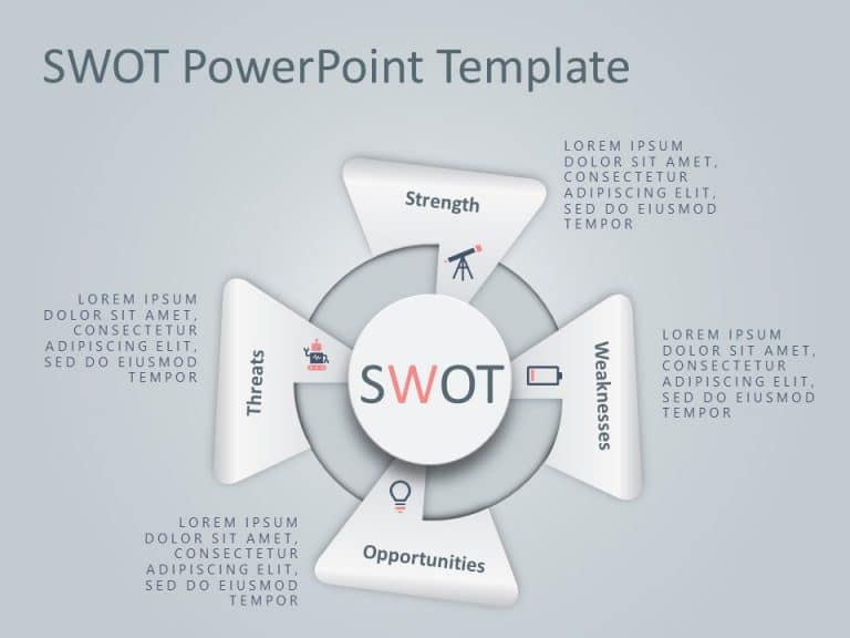 4 Steps Triangle SWOT PowerPoint Template & Google Slides Theme 13