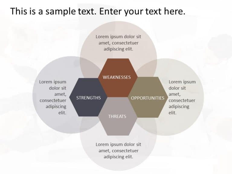 SWOT Analysis Hexagon PowerPoint Template & Google Slides Theme 14