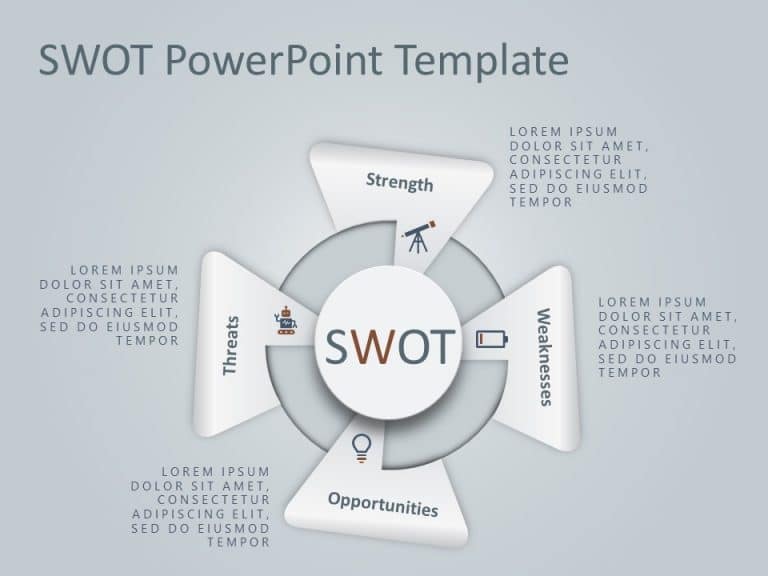 4 Steps Triangle SWOT PowerPoint Template & Google Slides Theme 14