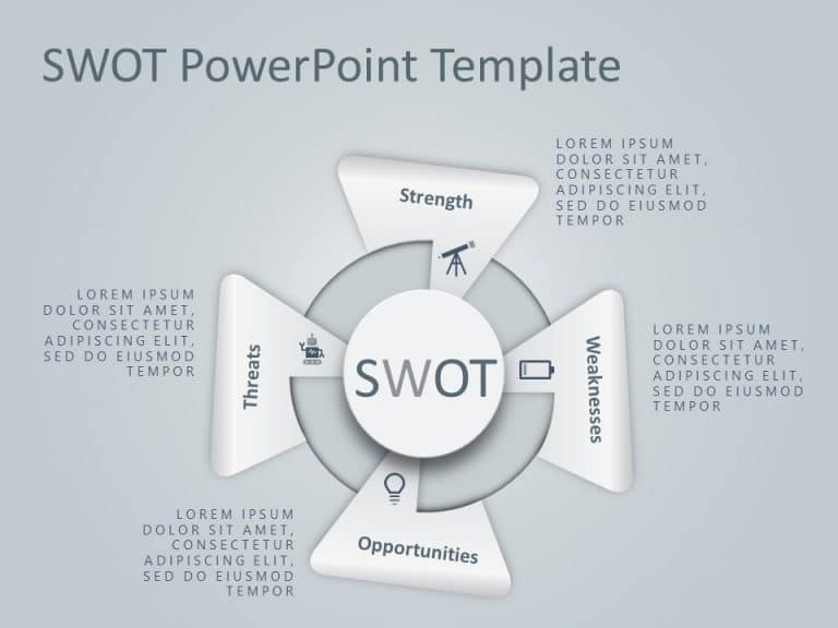 4 Steps Triangle SWOT PowerPoint Template & Google Slides Theme 15