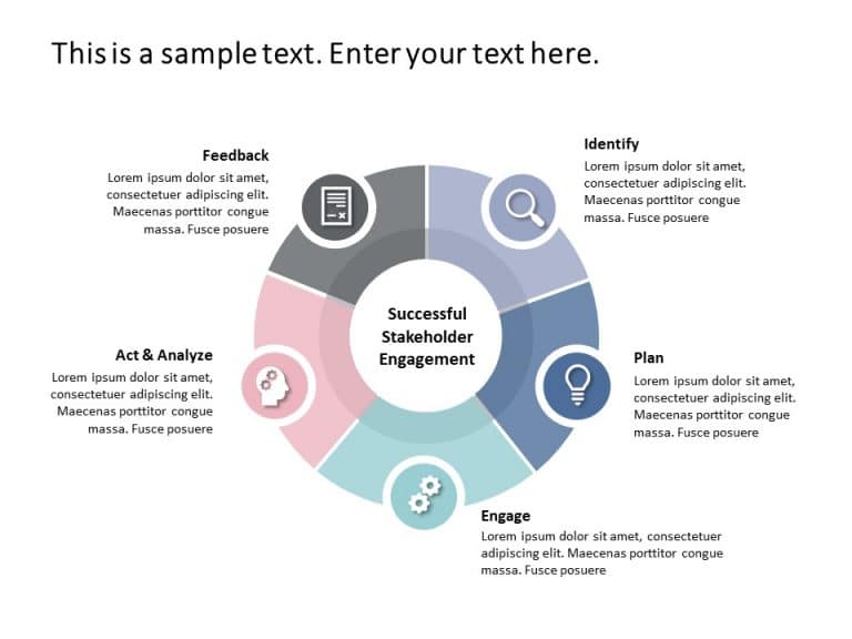 5 Steps Stakeholder Engagement PowerPoint Template | SlideUpLift