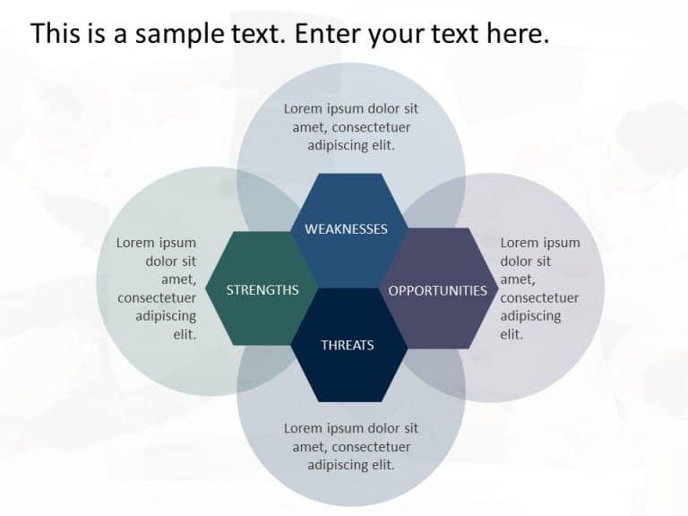 SWOT Analysis Hexagon PowerPoint Template & Google Slides Theme 16