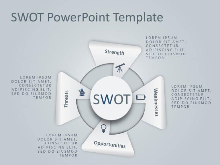 4 Steps Triangle SWOT PowerPoint Template & Google Slides Theme 16