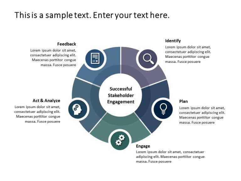 5 Steps Stakeholder Engagement PowerPoint Template | SlideUpLift