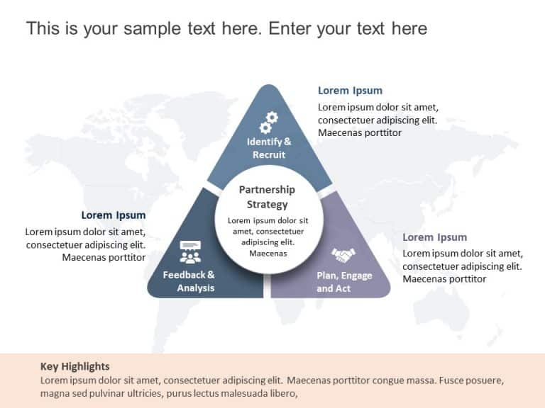 Partnership Strategy Triangle PowerPoint Template | SlideUpLift