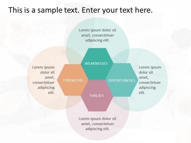 SWOT Analysis Hexagon PowerPoint Template & Google Slides Theme 1