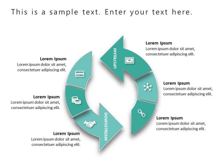 Arrows Upstream Downstream Process Process Flow Powerpoint Templates Slideuplift