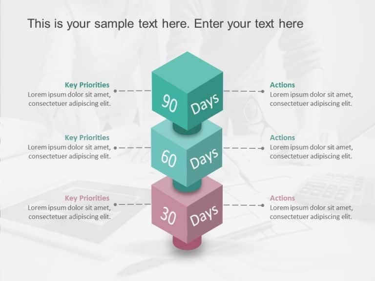 30 60 90 Day Plan For New Managers 3D & Google Slides Theme 1