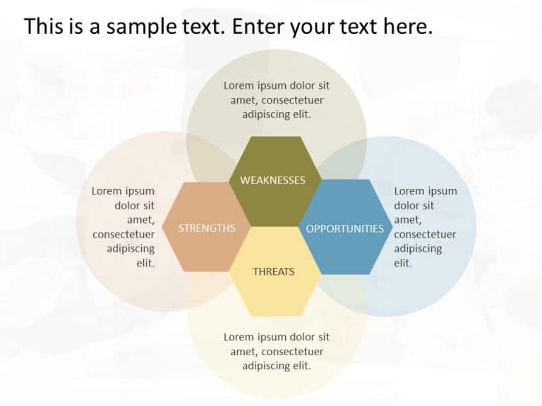 SWOT Analysis Hexagon PowerPoint Template & Google Slides Theme 2