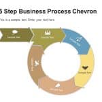5 Step Business Process Chevron Diagram PowerPoint Template