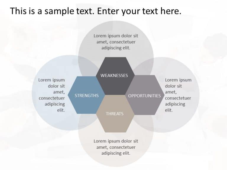 SWOT Analysis Hexagon PowerPoint Template & Google Slides Theme 3