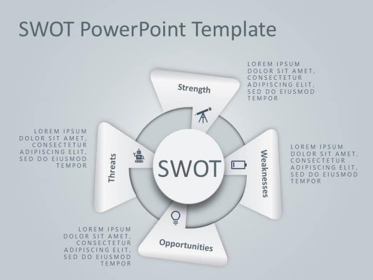 4 Steps Triangle SWOT PowerPoint Template & Google Slides Theme 3