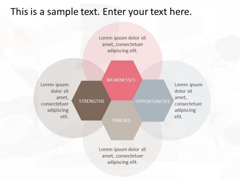 SWOT Analysis Hexagon PowerPoint Template & Google Slides Theme 4