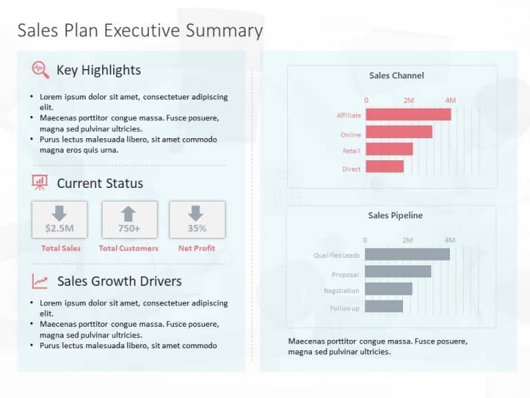 Sales Dashboard Executive Summary PowerPoint Template & Google Slides Theme 4