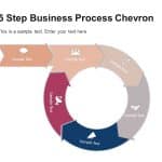5 Step Business Process Chevron Diagram PowerPoint Template
