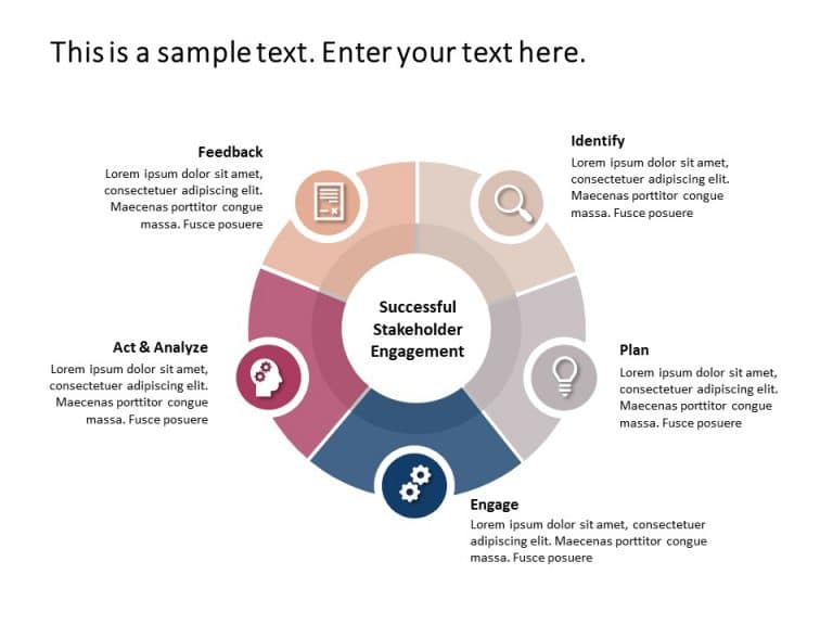 5 Steps Stakeholder Engagement PowerPoint Template | SlideUpLift