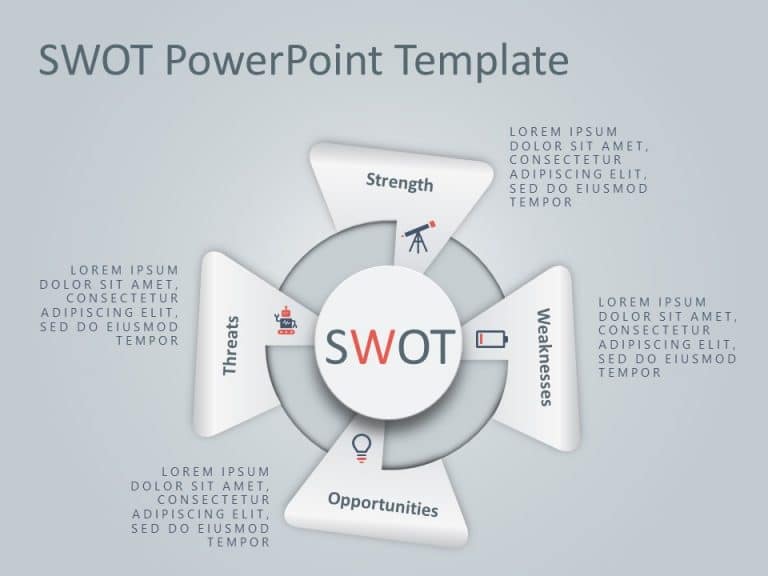 4 Steps Triangle SWOT PowerPoint Template & Google Slides Theme 6