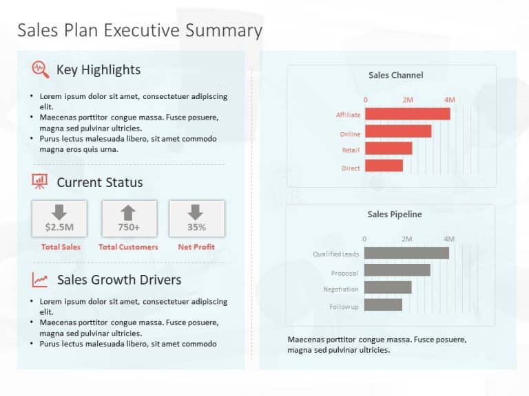 Sales Dashboard Executive Summary PowerPoint Template & Google Slides Theme 6