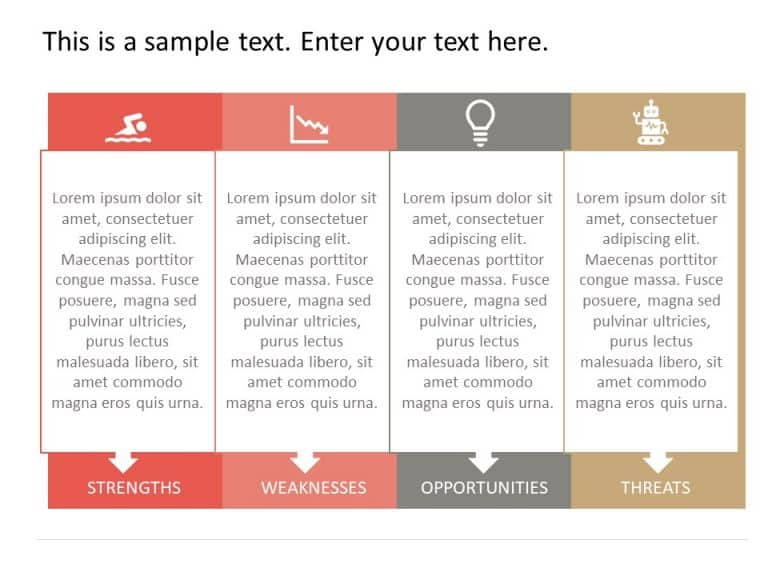 SWOT Analysis Box PowerPoint Template