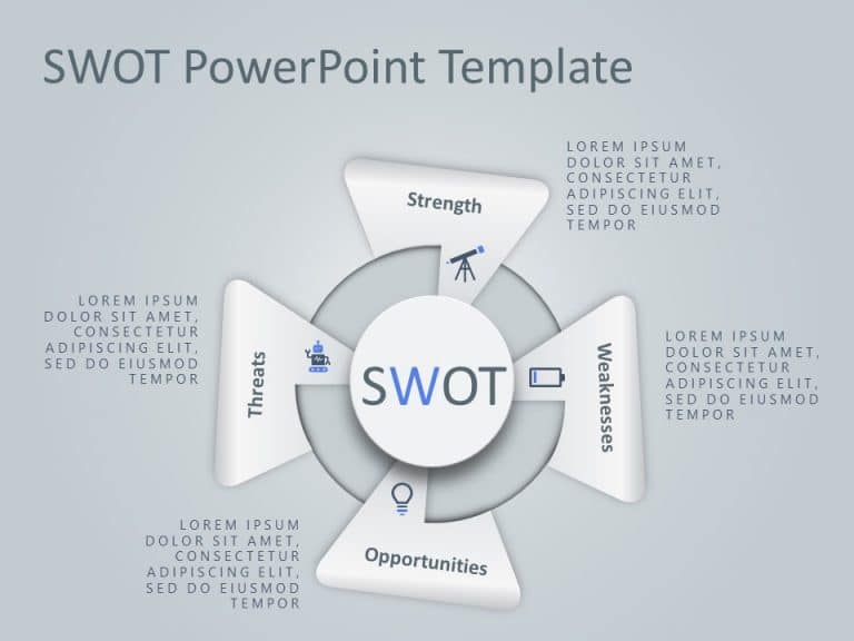 4 Steps Triangle SWOT PowerPoint Template & Google Slides Theme 7