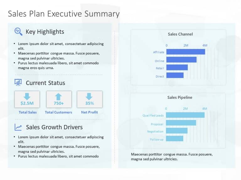 Sales Dashboard Executive Summary PowerPoint Template & Google Slides Theme 7