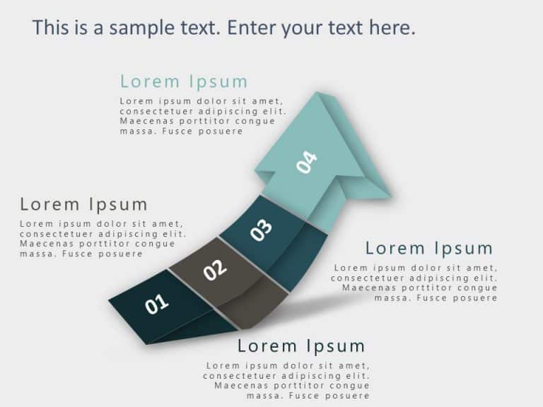 4 Steps Arrow Growth Drivers PowerPoint Template 1 | Business Growth ...