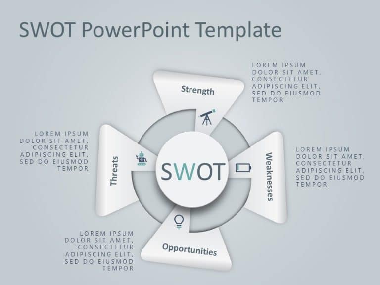 4 Steps Triangle SWOT PowerPoint Template & Google Slides Theme 8