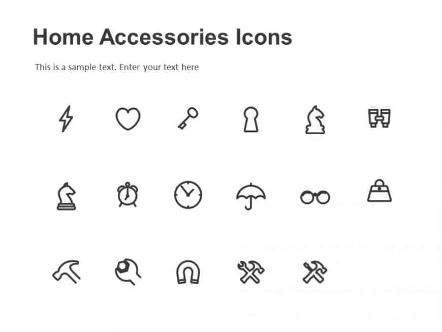 Home Accessories Icons PowerPoint Template