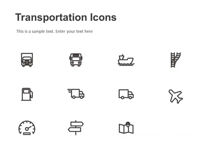 Transportation Icons PowerPoint Template