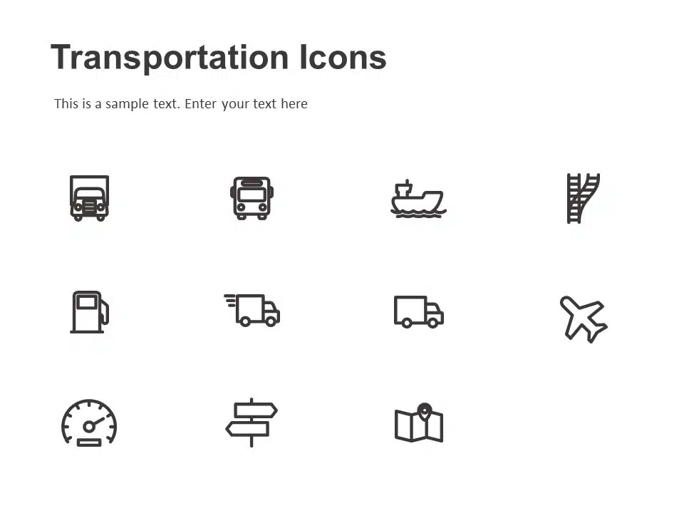 Transportation Icons PowerPoint Template & Google Slides Theme