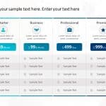 6 Numerical Comparison Table PowerPoint Template