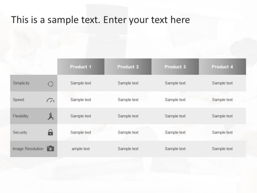 Tabular Comparison PowerPoint Template