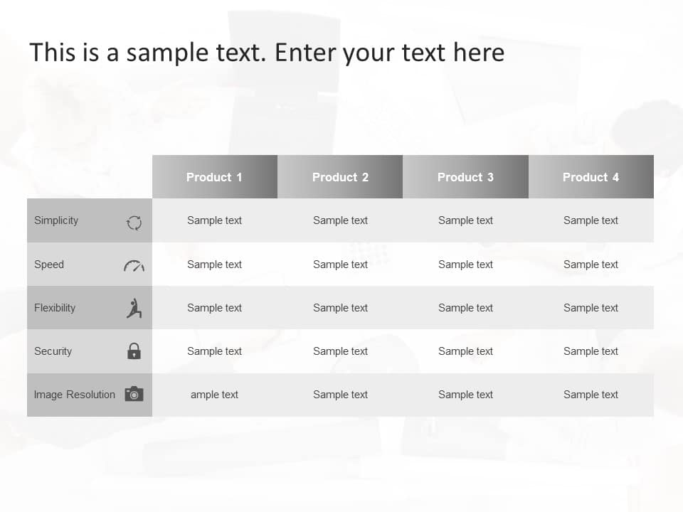 Tabular Comparison PowerPoint Template & Google Slides Theme