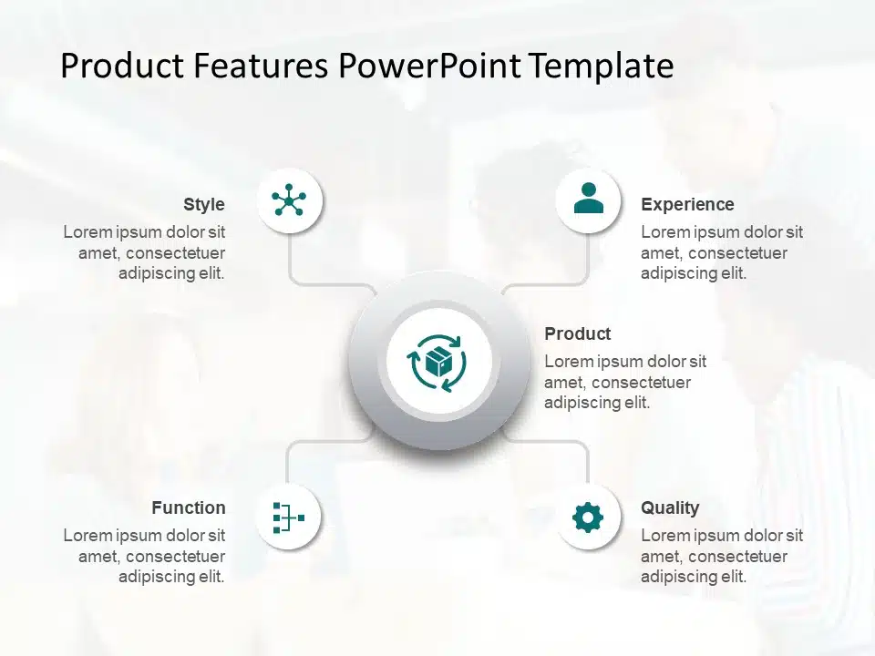 Product Features 9 PowerPoint Template & Google Slides Theme