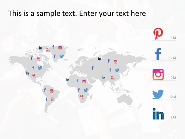 Social Media Market Share 10 PowerPoint Template