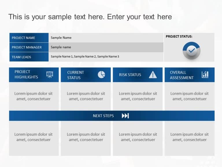 Project Status 7 PowerPoint Template & Google Slides Theme