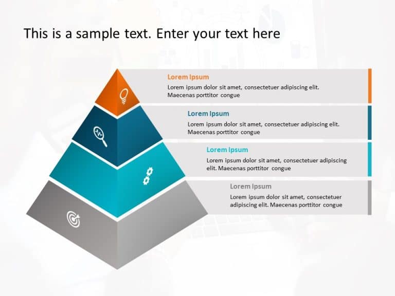 4 Stages Pyramid PowerPoint Template & Google Slides Theme