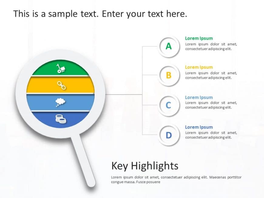 Lens Business Highlights PowerPoint Template