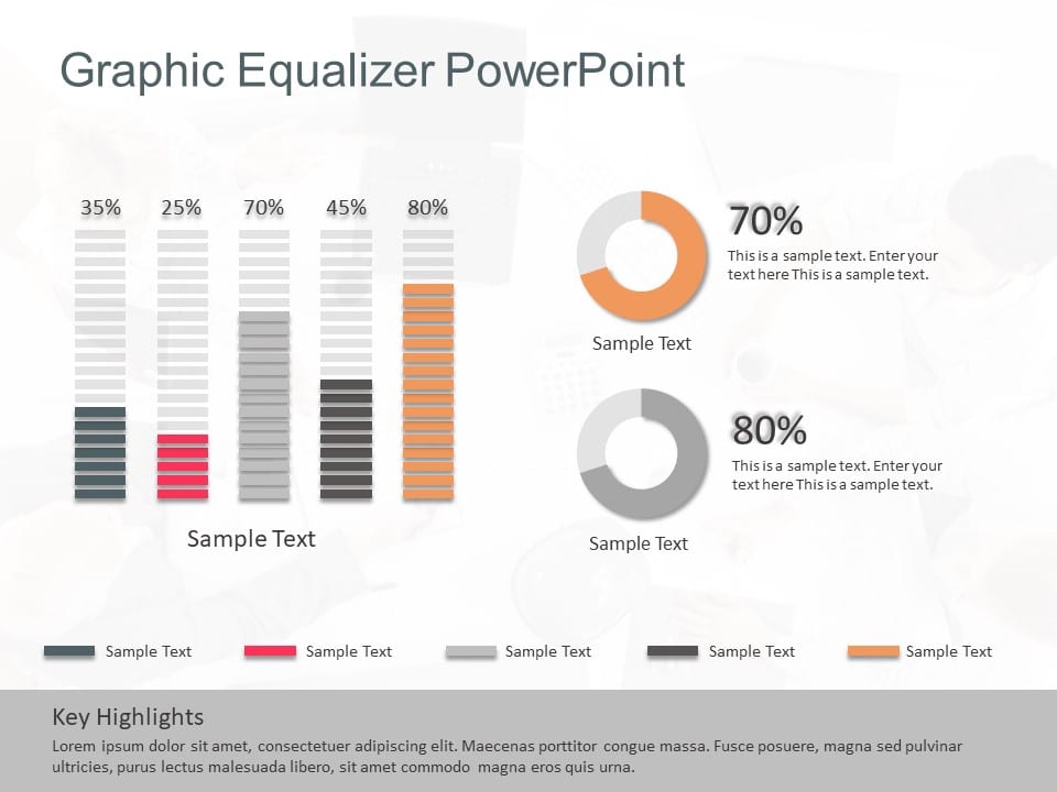Graphic Equalizer Shapes PowerPoint Template