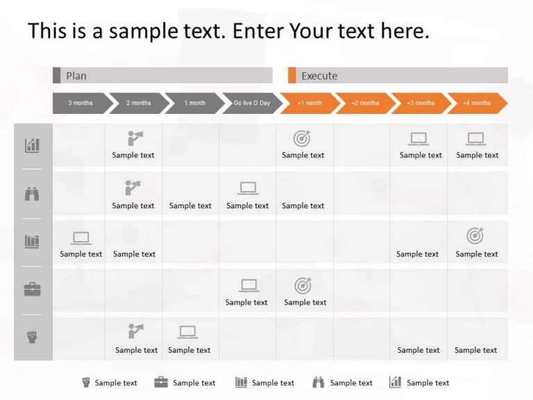 Project Timeline Monthly Plan Template for MS PowerPoint & Google Slides Theme