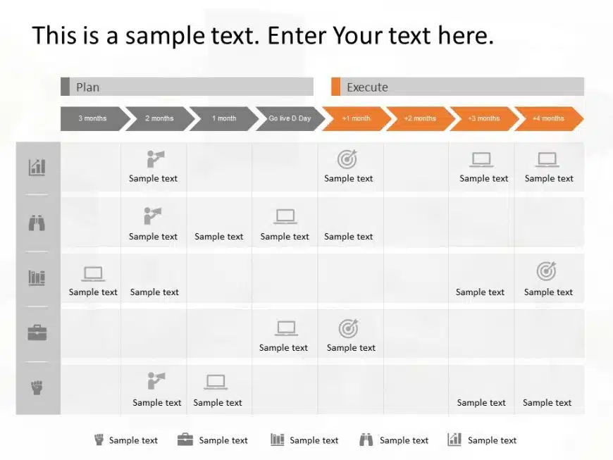 Project Timeline Monthly Plan Template for MS PowerPoint & Google Slides