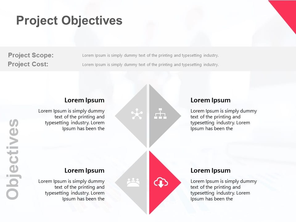 Project Goal Introduction Slide Example Project Goals PowerPoint Template