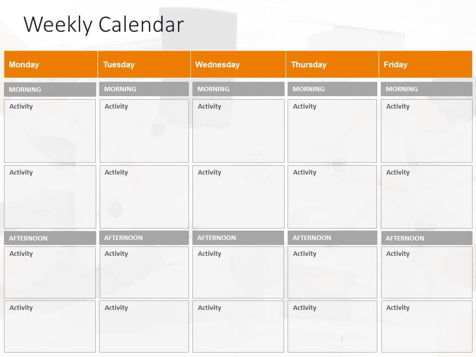 Weekly Calendar PowerPoint Template