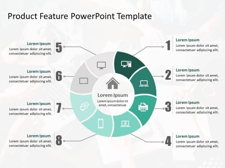 Product Features 8 PowerPoint Template & Google Slides Theme