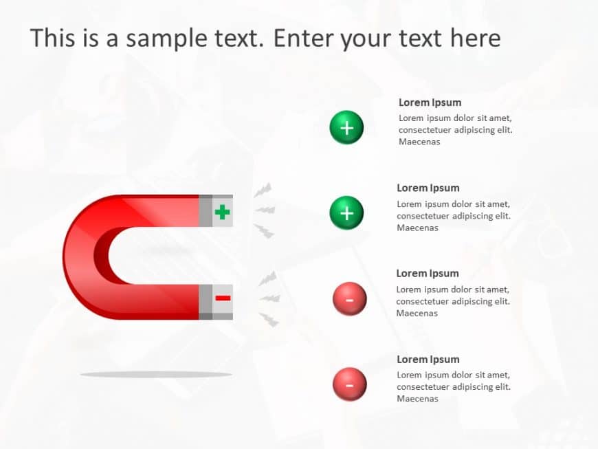 Magnet Pros & Cons PowerPoint Template